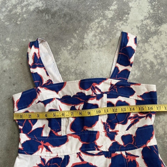 Lands End Dress Womens Size 8 Multicolor A Line Floral Pockets Wide Straps - Picture 2 of 10